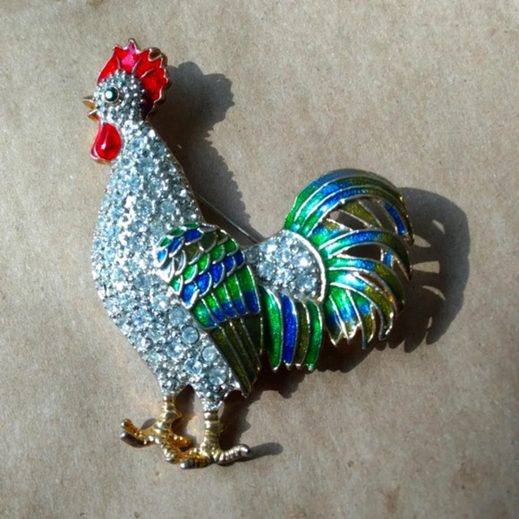 Vintage Strutting Cockerell Brooch 🖤 - Picture 4 of 8